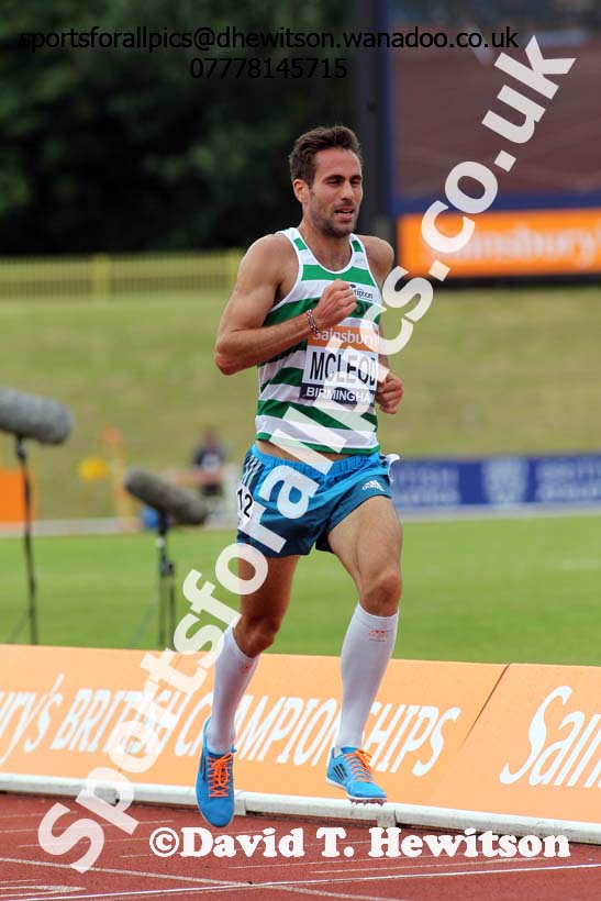 Ryan McLeod (Tipton) 5000 metres, 2014 Sainsbury's British Championships. Photo: David T. Hewitson/Sports for All Pics